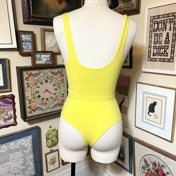 Yitty Limited Edition Color Yellow Nearly Naked Shaping Thong Bodysuit 2X - Picture 2 of 6